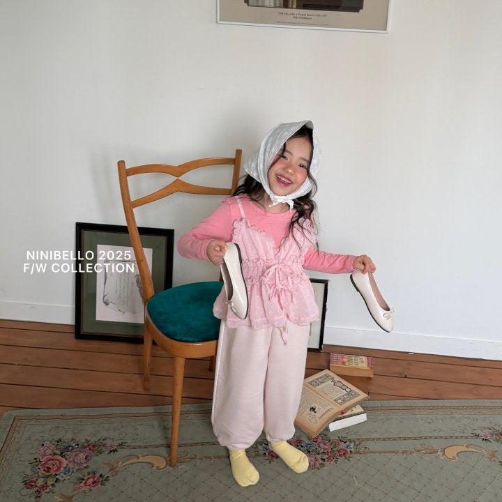 【予約販売】Milk Lace Jogger Pants [NINIBELLO] (26SS)【2026年2月下旬以降順次発送】