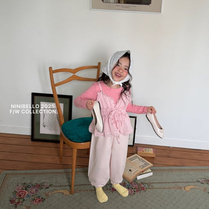 【予約販売】Milk Lace Jogger Pants [NINIBELLO] (26SS)【2026年2月下旬以降順次発送】