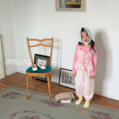 【予約販売】Milk Lace Jogger Pants [NINIBELLO] (26SS)【2026年2月下旬以降順次発送】