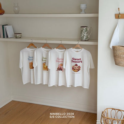 【予約販売】Dessert short-sleeved T-shirt [NINIBELLO] (26SS)【2026年2月下旬以降順次発送】