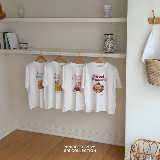【予約販売】Dessert short-sleeved T-shirt [NINIBELLO] (26SS)【2026年2月下旬以降順次発送】
