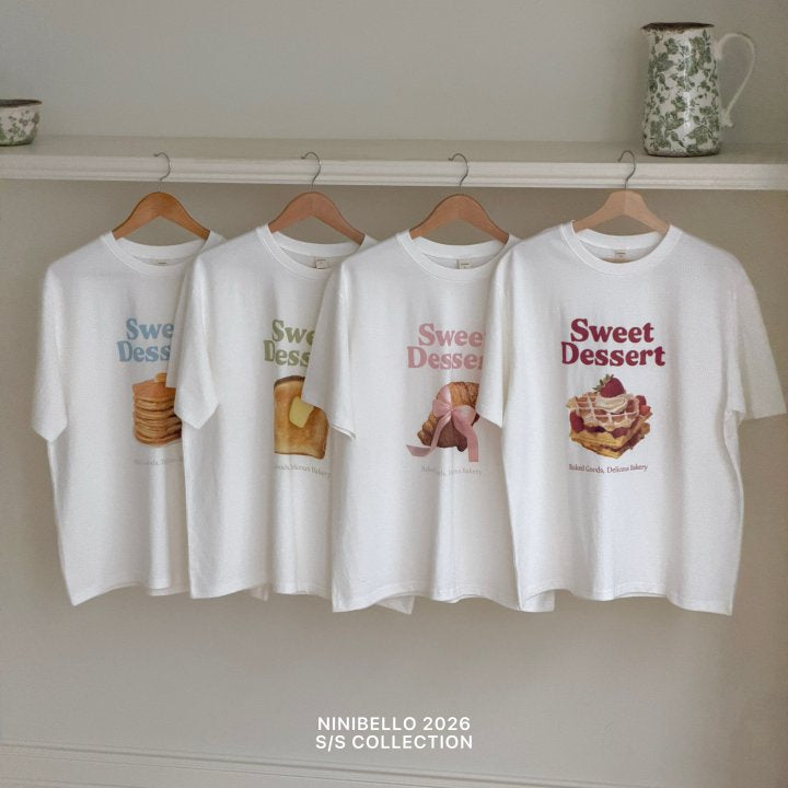 【予約販売】Dessert short-sleeved T-shirt [NINIBELLO] (26SS)【2026年2月下旬以降順次発送】