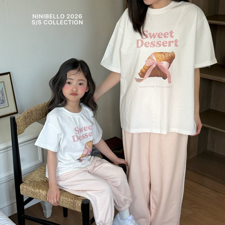【予約販売】Dessert short-sleeved T-shirt [NINIBELLO] (26SS)【2026年2月下旬以降順次発送】