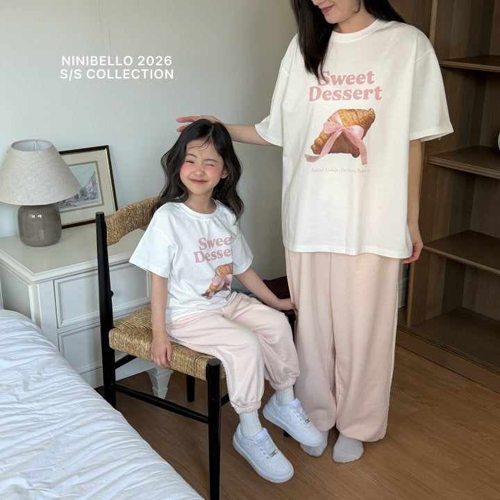 【予約販売】Dessert short-sleeved T-shirt [NINIBELLO] (26SS)【2026年2月下旬以降順次発送】