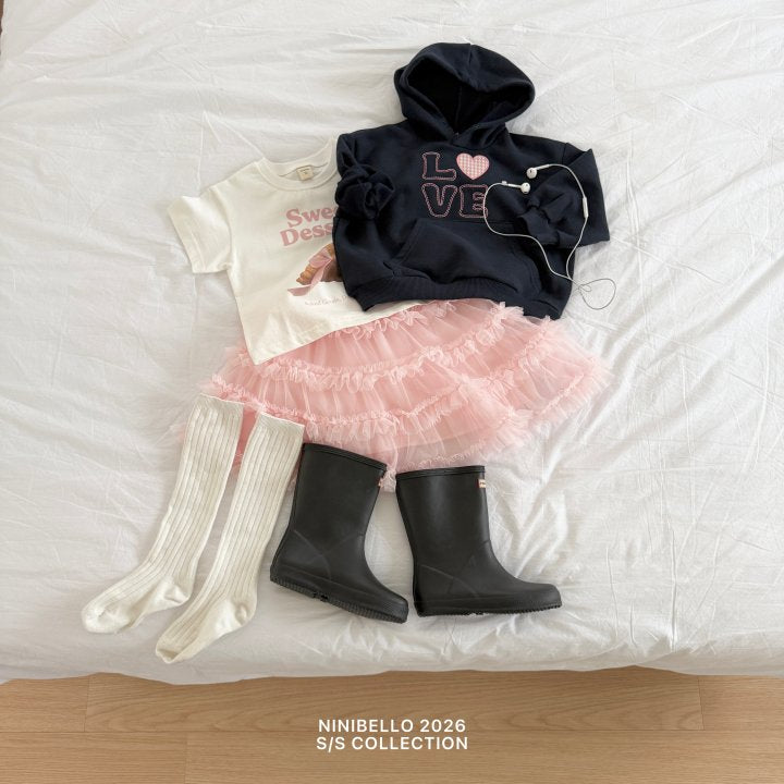 【予約販売】Love Hoodie [NINIBELLO] (26SS)【2026年2月下旬以降順次発送】