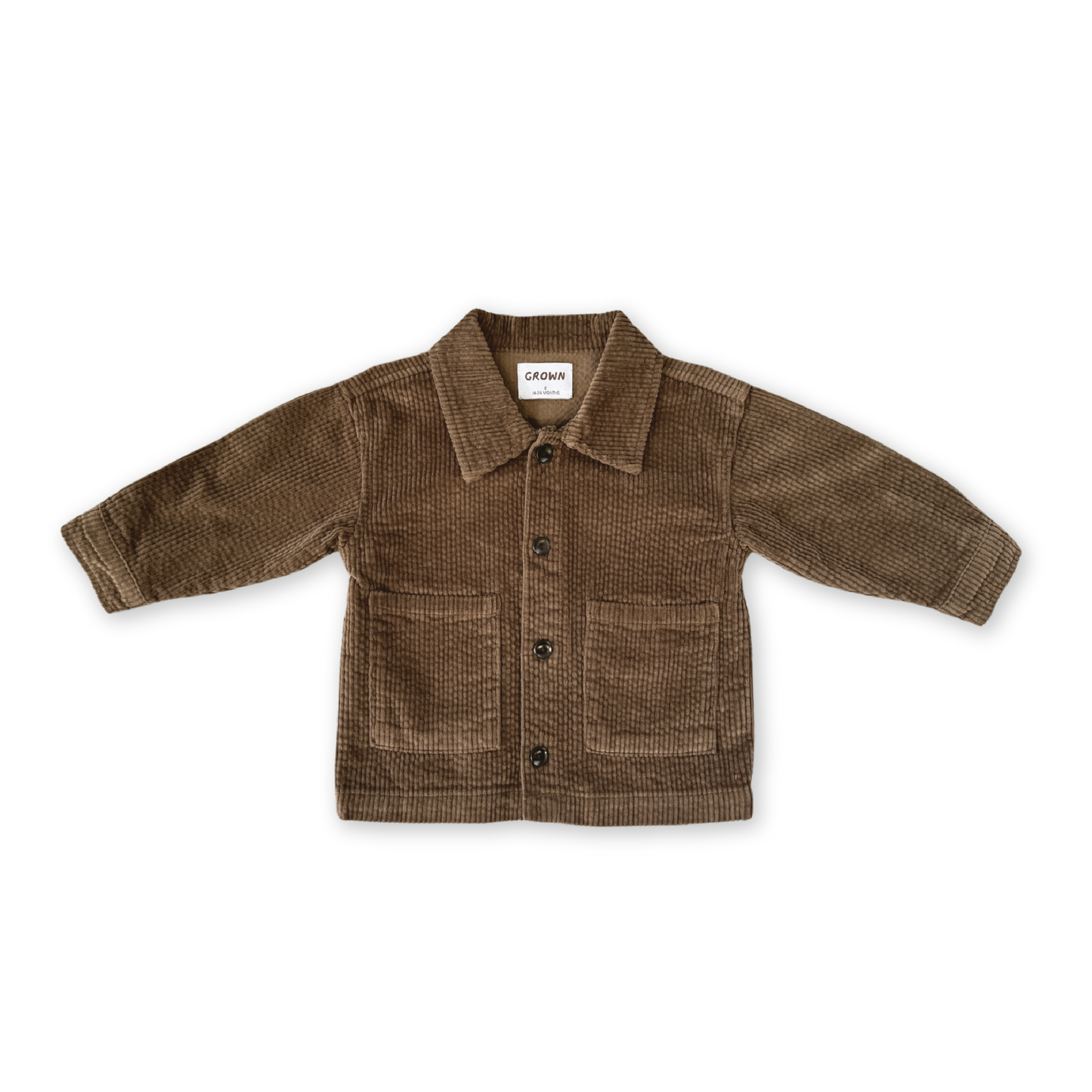 Organic Cord Shirt Jacket - Espresso [GROWN] (26W)