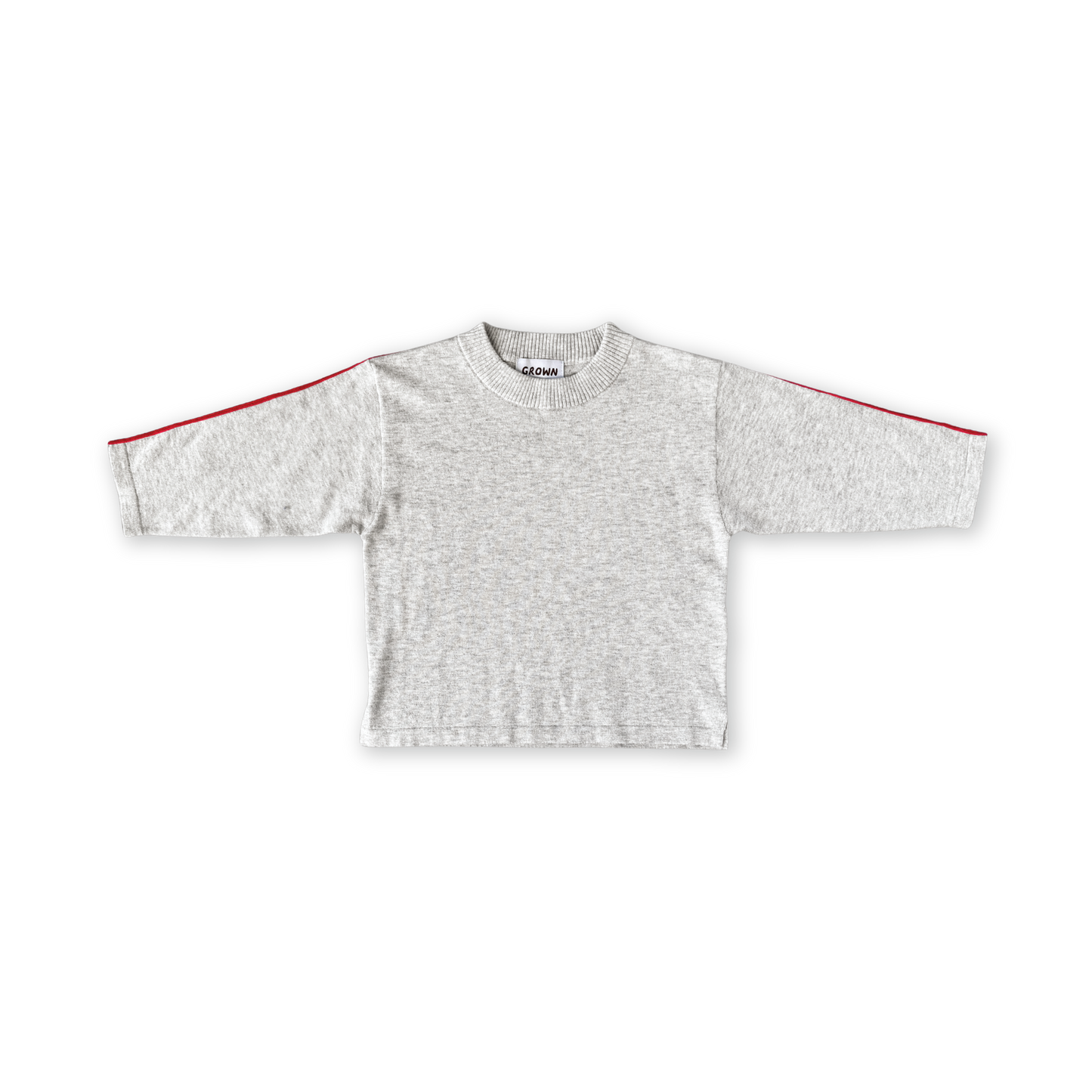 Organic Seam Long Slv Knit Tee - Grey Marle [GROWN] (26W)