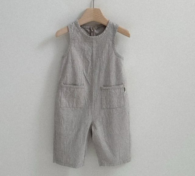 【予約商品】Modern check overalls [minirobe] (26SS)【2026年3月中旬以降順次発送】