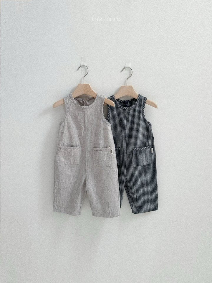 【予約商品】Modern check overalls [minirobe] (26SS)【2026年3月中旬以降順次発送】