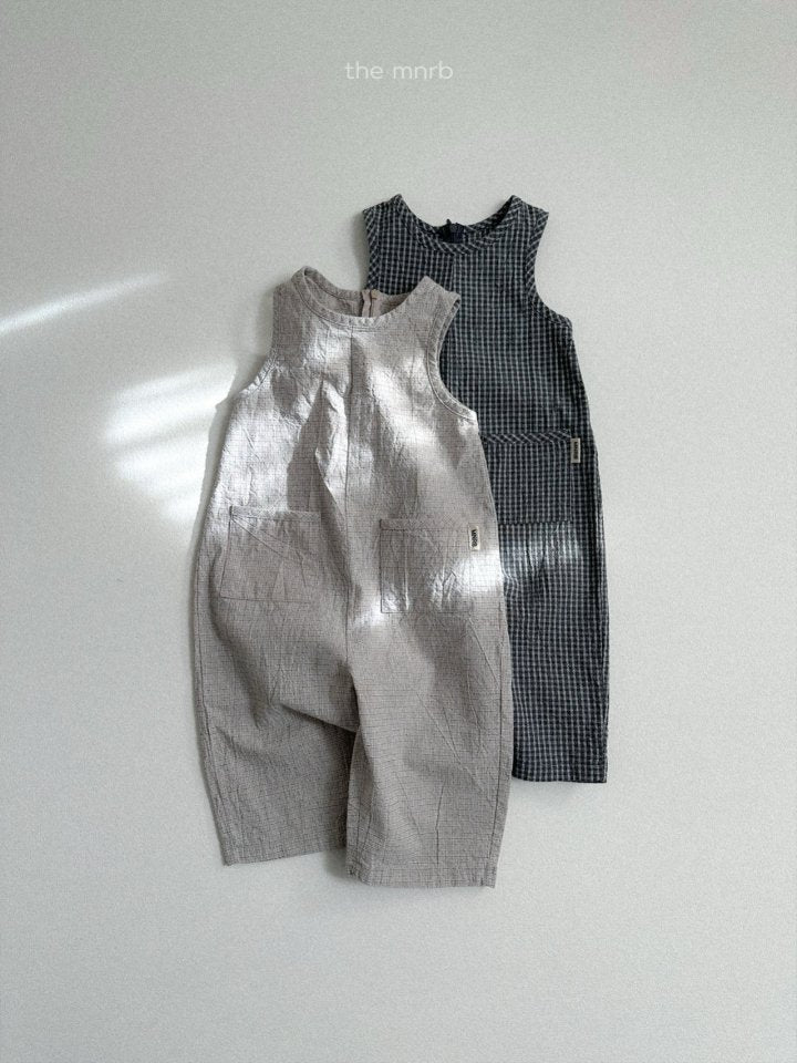 【予約商品】Modern check overalls [minirobe] (26SS)【2026年3月中旬以降順次発送】