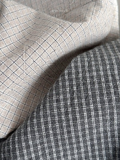 【予約商品】Modern check overalls [minirobe] (26SS)【2026年3月中旬以降順次発送】