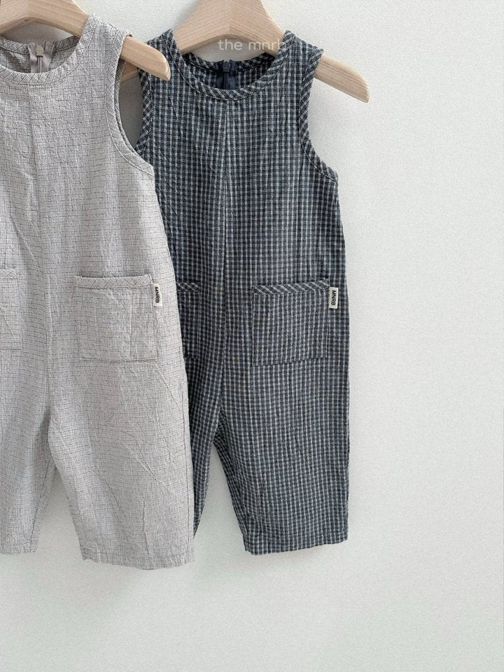 【予約商品】Modern check overalls [minirobe] (26SS)【2026年3月中旬以降順次発送】