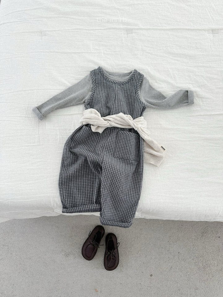 【予約商品】Modern check overalls [minirobe] (26SS)【2026年3月中旬以降順次発送】