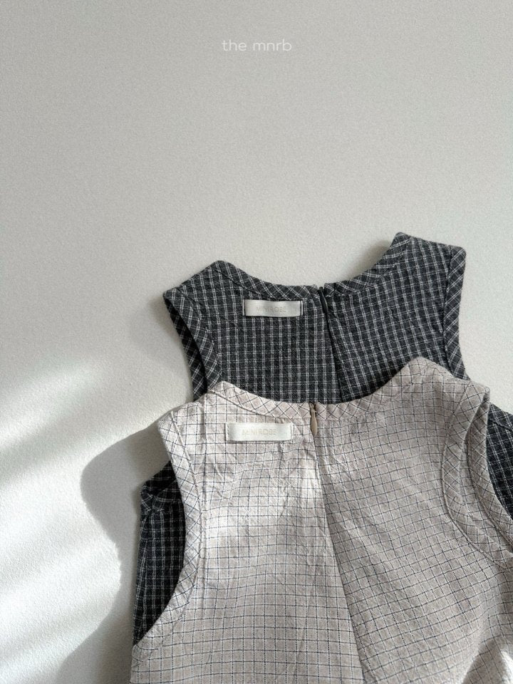 【予約商品】Modern check overalls [minirobe] (26SS)【2026年3月中旬以降順次発送】
