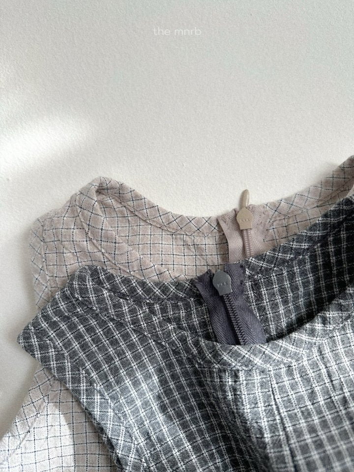 【予約商品】Modern check overalls [minirobe] (26SS)【2026年3月中旬以降順次発送】