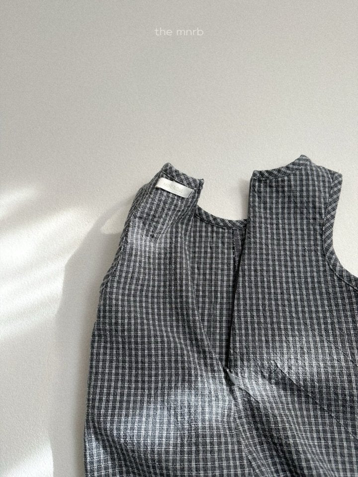 【予約商品】Modern check overalls [minirobe] (26SS)【2026年3月中旬以降順次発送】