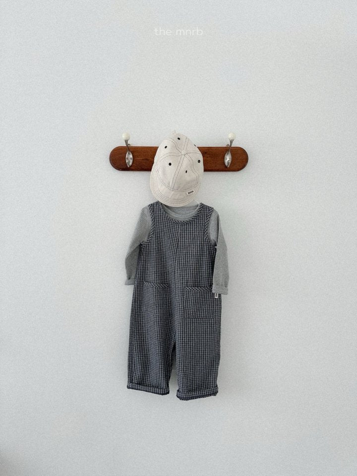 【予約商品】Modern check overalls [minirobe] (26SS)【2026年3月中旬以降順次発送】