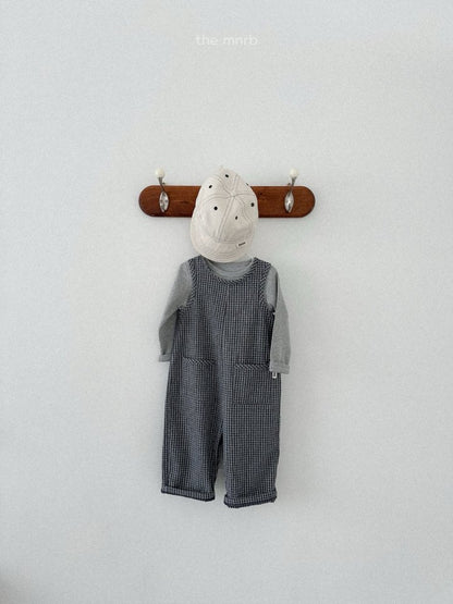 【予約商品】Modern check overalls [minirobe] (26SS)【2026年3月中旬以降順次発送】