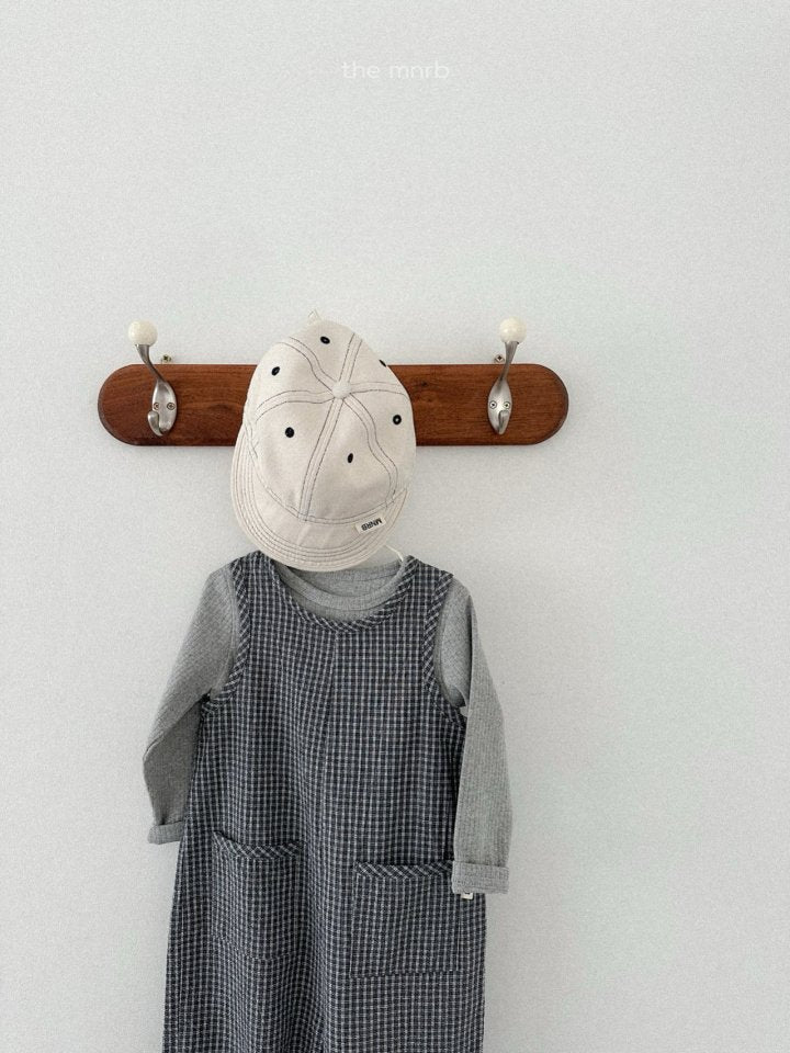 【予約商品】Modern check overalls [minirobe] (26SS)【2026年3月中旬以降順次発送】