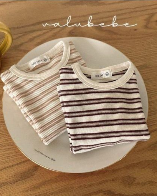 【予約商品】 Rose stripe tee [Valubebe] (26SS) 【2026年3月中旬以降順次発送】