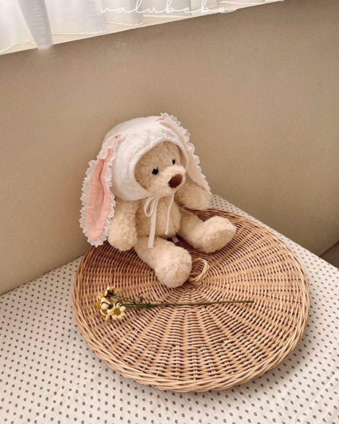 【予約商品】 Bunny bonnet hat [Valubebe] (26SS) 【2026年3月中旬以降順次発送】