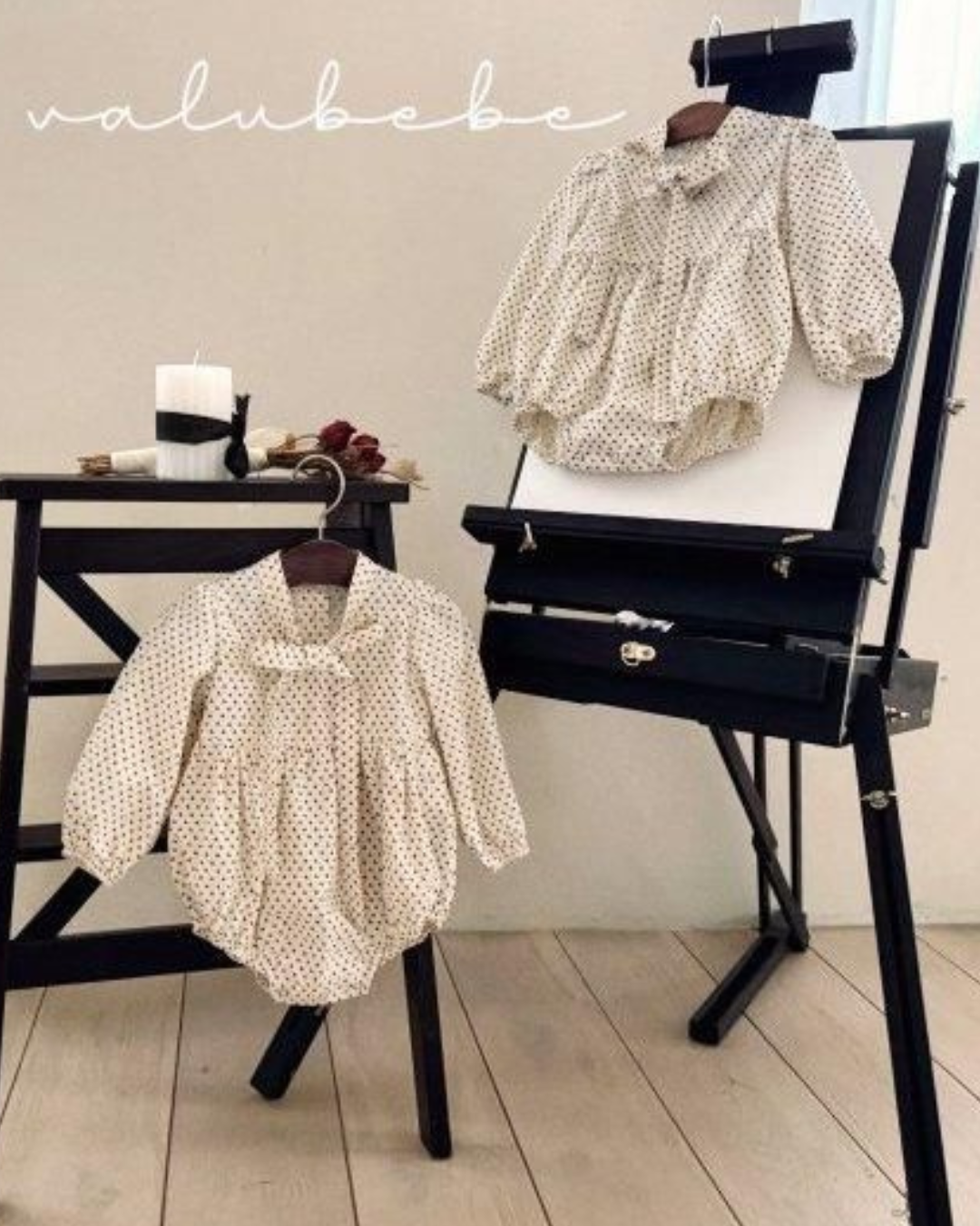 【予約商品】 Mui ribbon rompers [Valubebe] (26SS) 【2026年3月中旬以降順次発送】