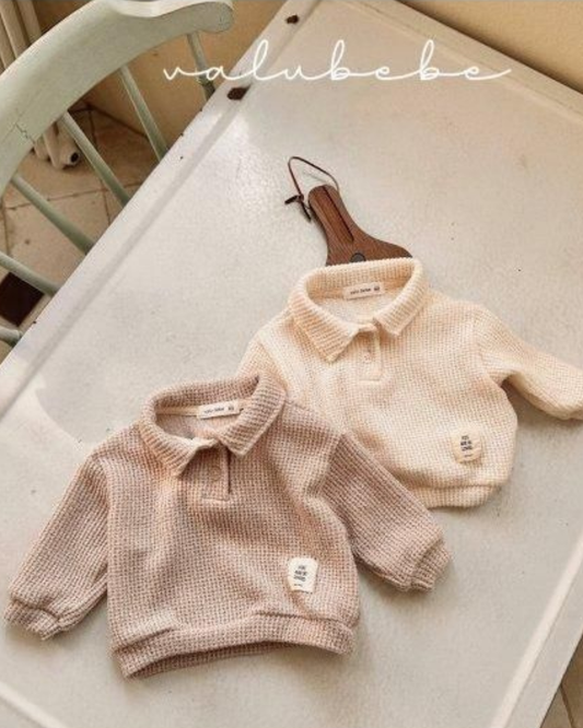 【予約商品】 Dalkong knit collar tops [Valubebe] (26SS) 【2026年3月中旬以降順次発送】