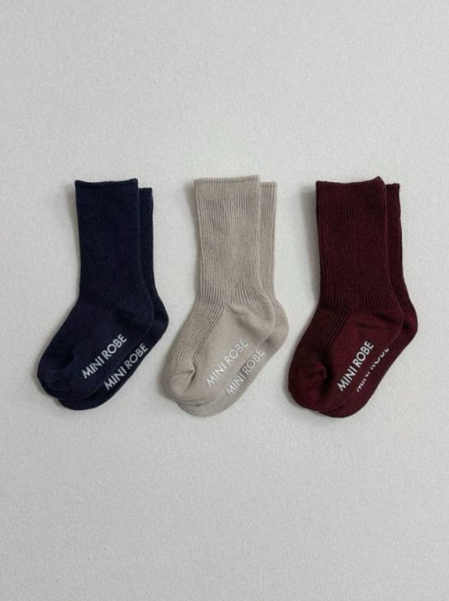 【予約商品】Breeze Socks 3-piece set [minirobe] (26SS)【2026年3月中旬以降順次発送】