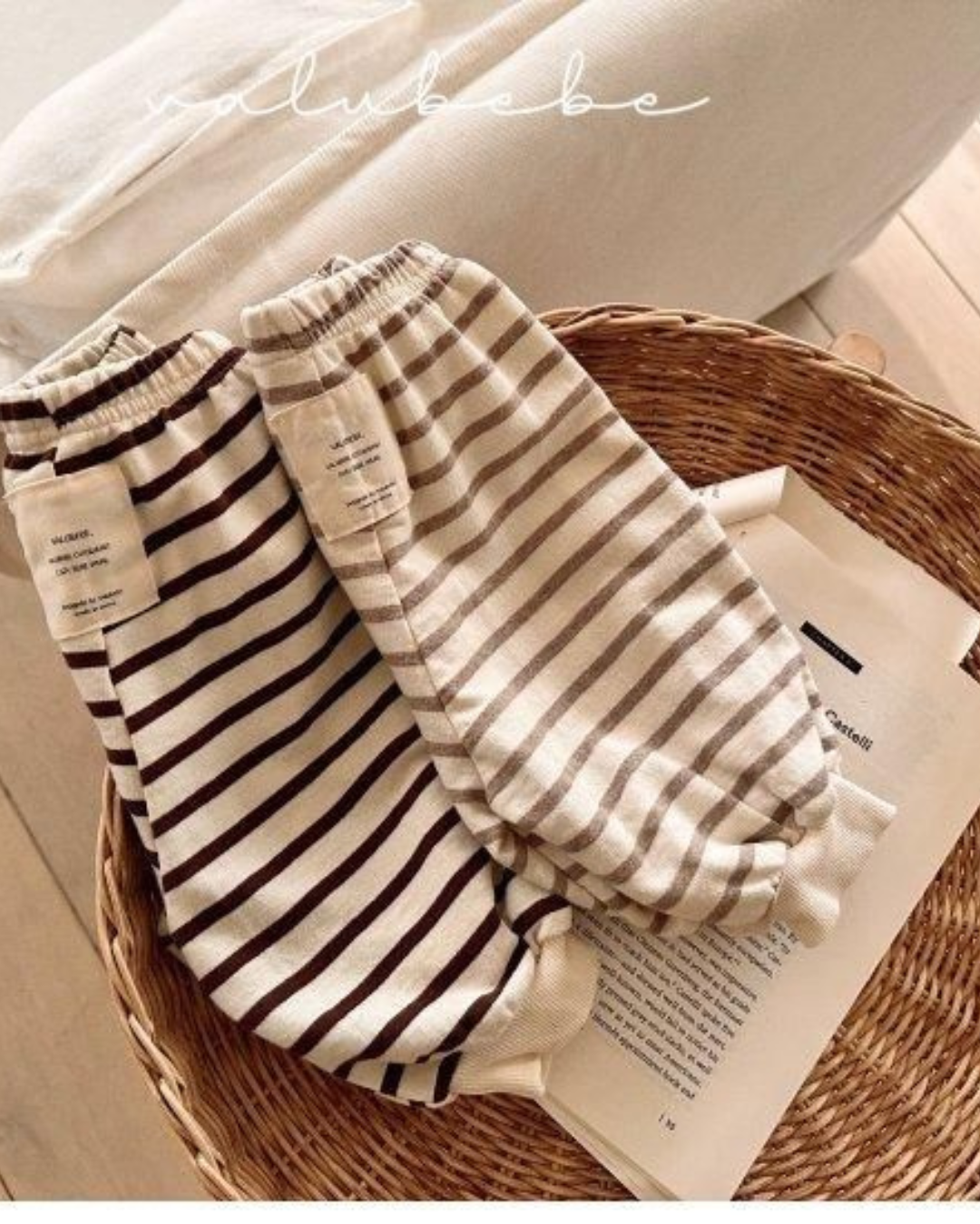 【予約商品】 Cozy stripe pants [Valubebe] (26SS) 【2026年3月中旬以降順次発送】