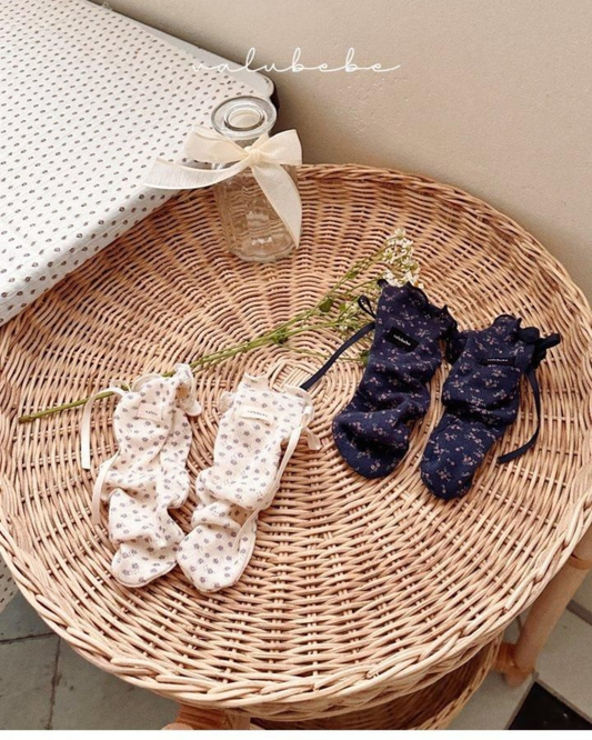 【予約商品】 Petit flower mellow socks [Valubebe] (26SS) 【2026年3月中旬以降順次発送】