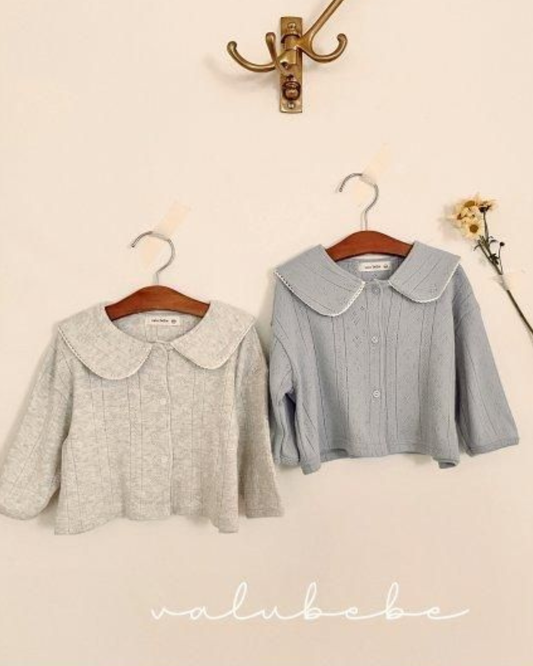 【予約商品】 Eyelet sailor cardigan [Valubebe] (26SS) 【2026年3月中旬以降順次発送】