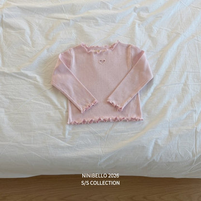 【予約販売】Heart Punching Eyelet Tee [NINIBELLO] (26SS)【2026年2月下旬以降順次発送】