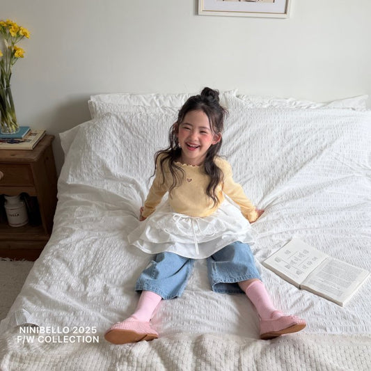 【予約販売】Heart Punching Eyelet Tee [NINIBELLO] (26SS)【2026年2月下旬以降順次発送】