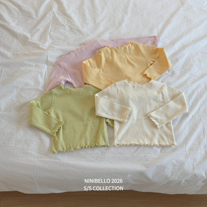 【予約販売】Heart Punching Eyelet Tee [NINIBELLO] (26SS)【2026年2月下旬以降順次発送】