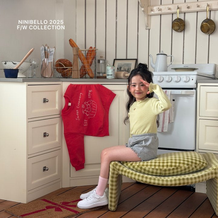 【予約販売】Heart Punching Eyelet Tee [NINIBELLO] (26SS)【2026年2月下旬以降順次発送】