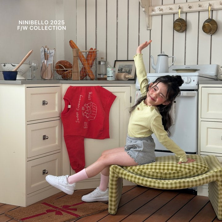 【予約販売】Heart Punching Eyelet Tee [NINIBELLO] (26SS)【2026年2月下旬以降順次発送】