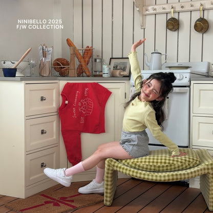 【予約販売】Heart Punching Eyelet Tee [NINIBELLO] (26SS)【2026年2月下旬以降順次発送】