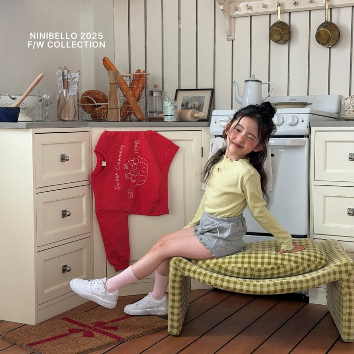 【予約販売】Heart Punching Eyelet Tee [NINIBELLO] (26SS)【2026年2月下旬以降順次発送】