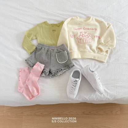 【予約販売】Heart Punching Eyelet Tee [NINIBELLO] (26SS)【2026年2月下旬以降順次発送】