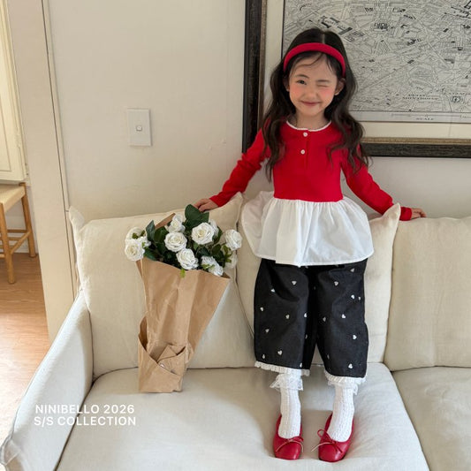 【予約販売】Heart Cookie Denim Pants [NINIBELLO] (26SS)【2026年2月下旬以降順次発送】