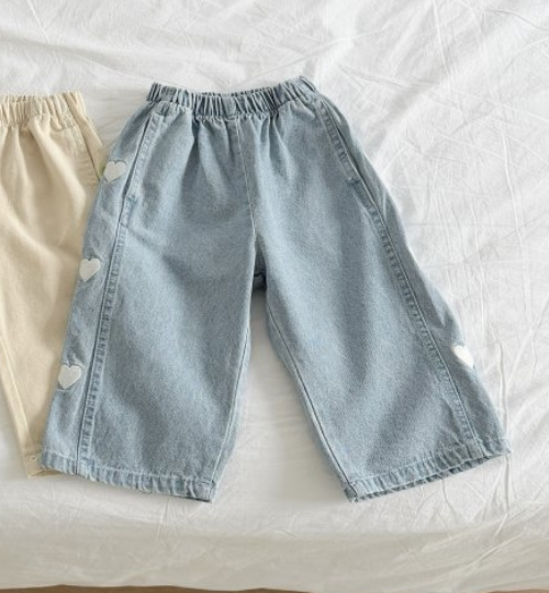 【予約販売】Heart-embroidered pants [NINIBELLO] (26SS)【2026年2月下旬以降順次発送】