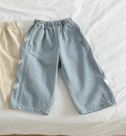 【予約販売】Heart-embroidered pants [NINIBELLO] (26SS)【2026年2月下旬以降順次発送】
