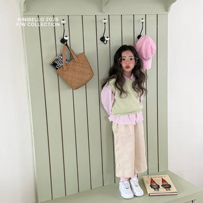 【予約販売】Heart-embroidered pants [NINIBELLO] (26SS)【2026年2月下旬以降順次発送】