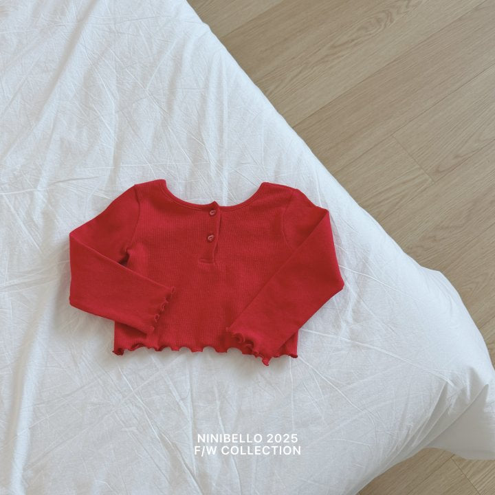 【予約販売】Heart Button tee [NINIBELLO] (26SS)【2026年2月下旬以降順次発送】