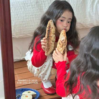 【予約販売】Heart Button tee [NINIBELLO] (26SS)【2026年2月下旬以降順次発送】