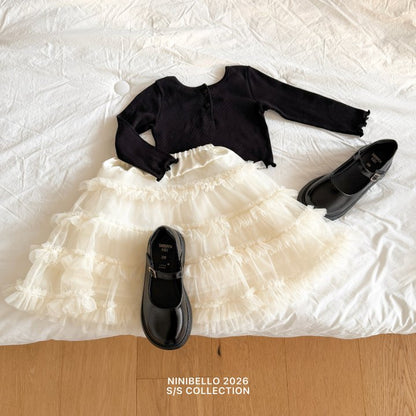 【予約販売】Heart Button tee [NINIBELLO] (26SS)【2026年2月下旬以降順次発送】