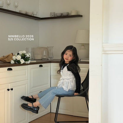 【予約販売】Heart Button tee [NINIBELLO] (26SS)【2026年2月下旬以降順次発送】