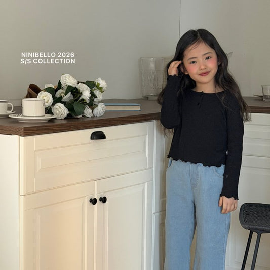 【予約販売】Heart Button tee [NINIBELLO] (26SS)【2026年2月下旬以降順次発送】