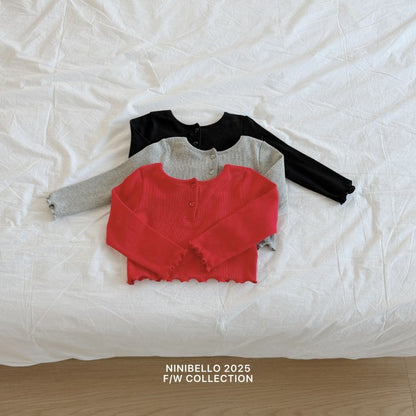 【予約販売】Heart Button tee [NINIBELLO] (26SS)【2026年2月下旬以降順次発送】