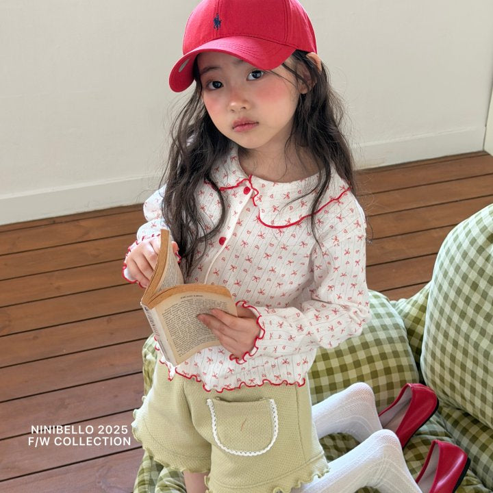 【予約販売】Pony frill pants [NINIBELLO] (26SS)【2026年2月下旬以降順次発送】